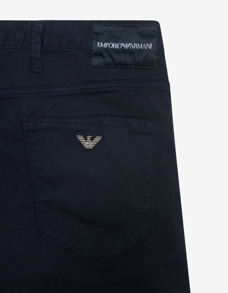 Emporio Armani Navy Blue Denim Bermuda Shorts