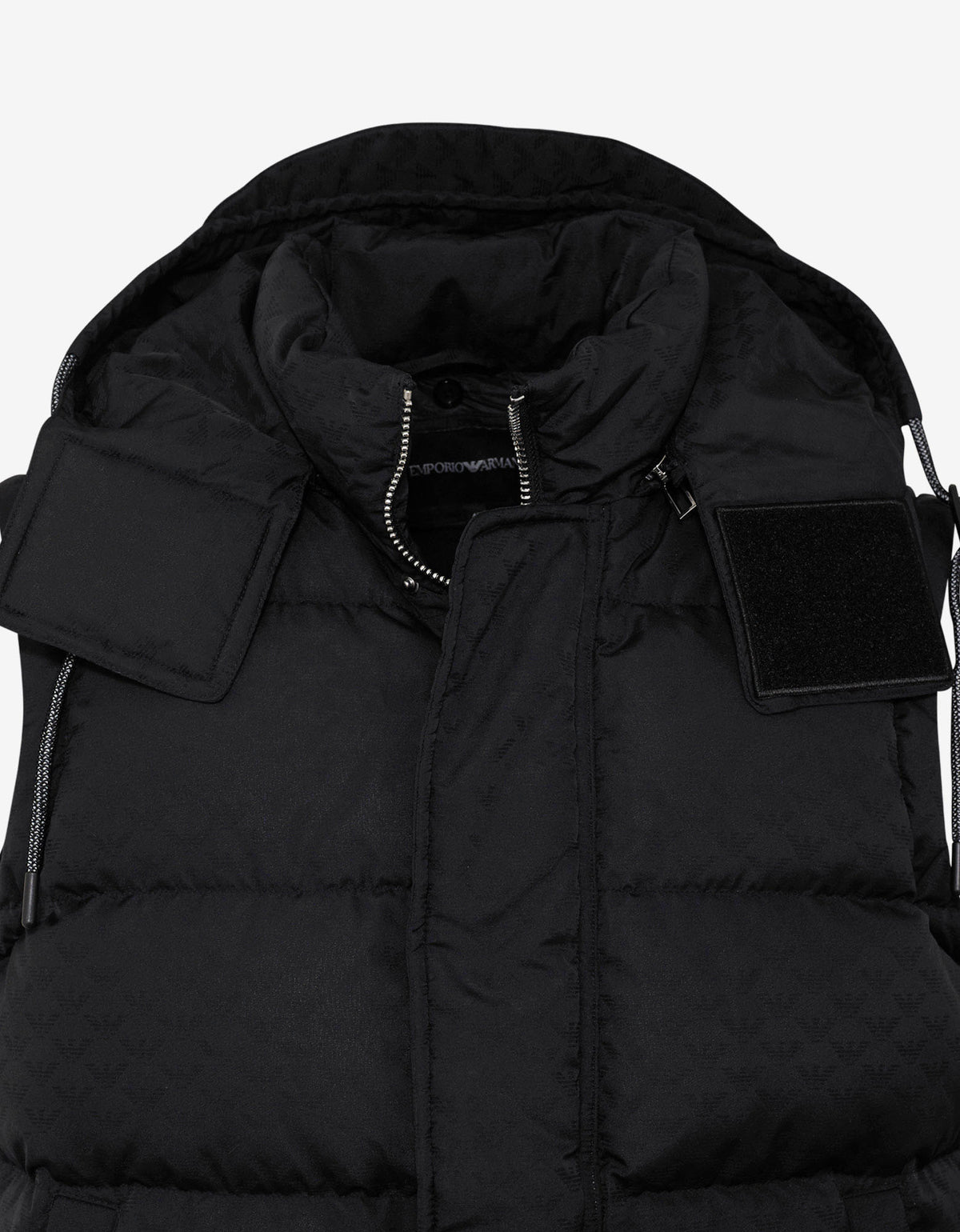 Emporio Armani Navy Blue Eagle Jacquard Down Jacket