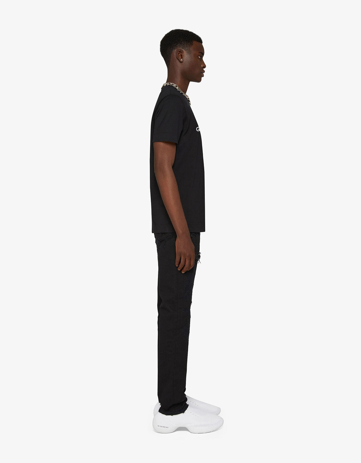 Givenchy Black Reverse Logo Slim T-Shirt