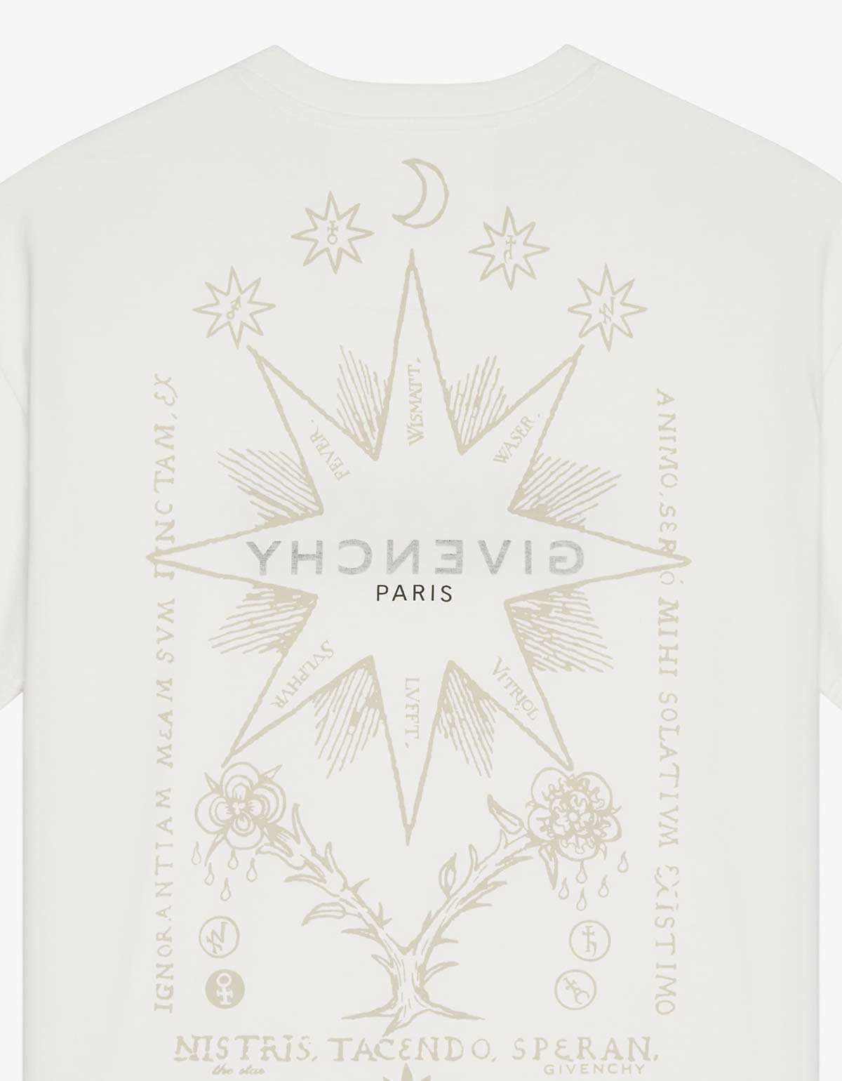 Givenchy White Taro Print Reverse T-Shirt
