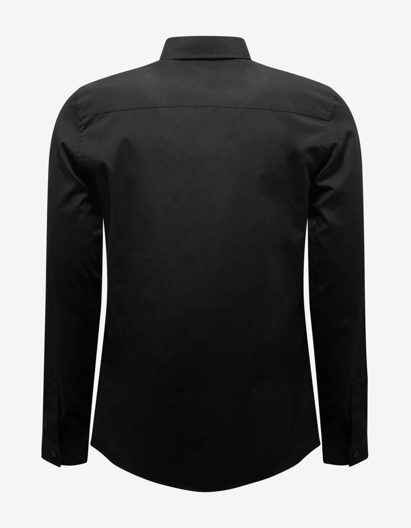 Givenchy Black Tonal Logo Embroidery Shirt