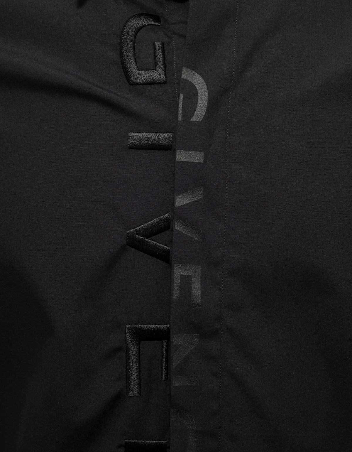 Givenchy Black Tonal Logo Embroidery Shirt