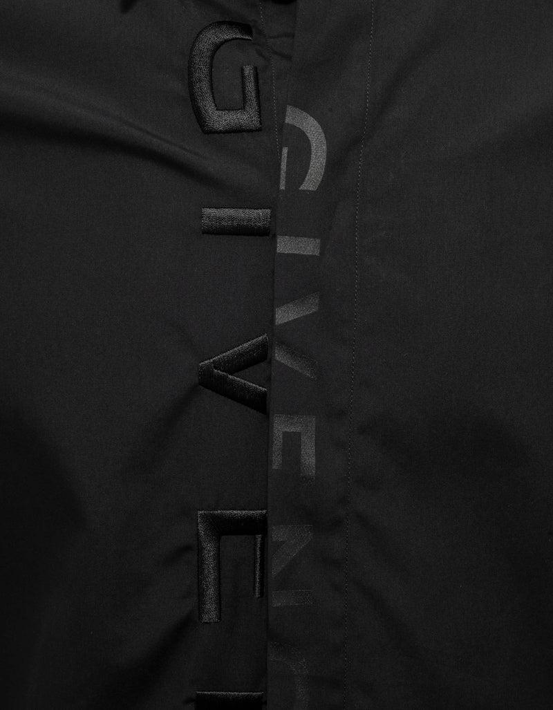 Givenchy Black Tonal Logo Embroidery Shirt