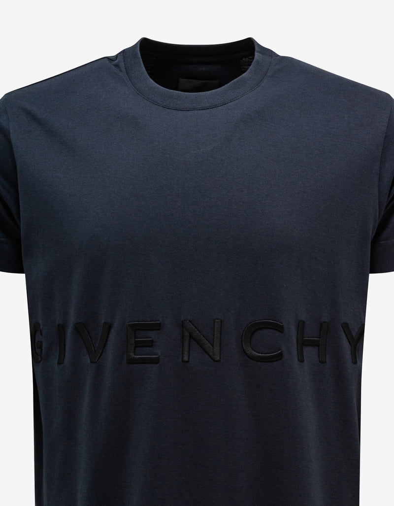 Givenchy Night Blue 4G Embroidery Oversized T-Shirt