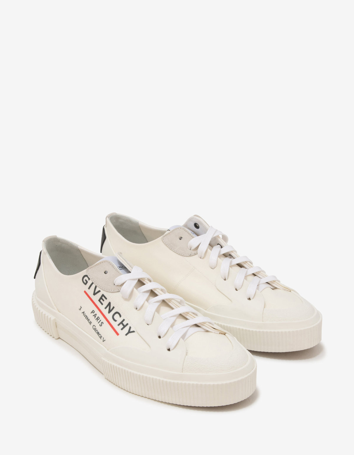 Givenchy White Tennis Light Low Canvas Trainers