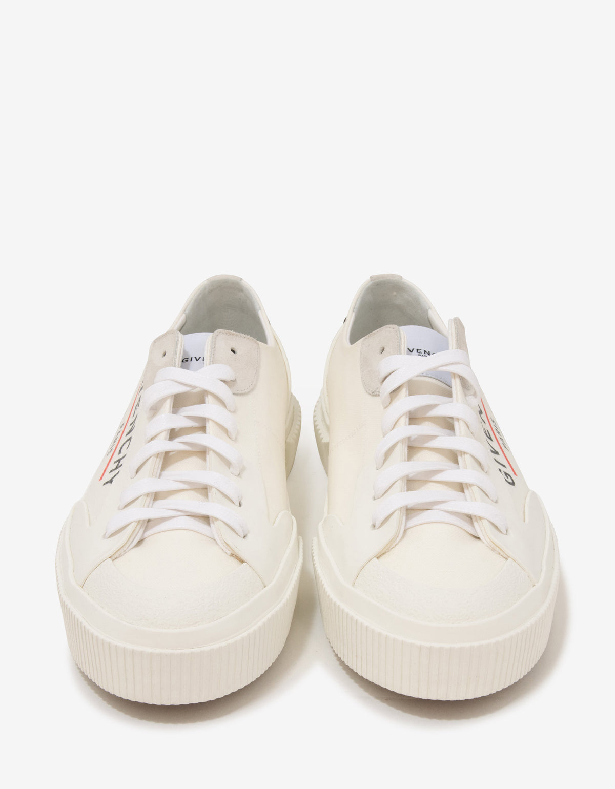 Givenchy White Tennis Light Low Canvas Trainers