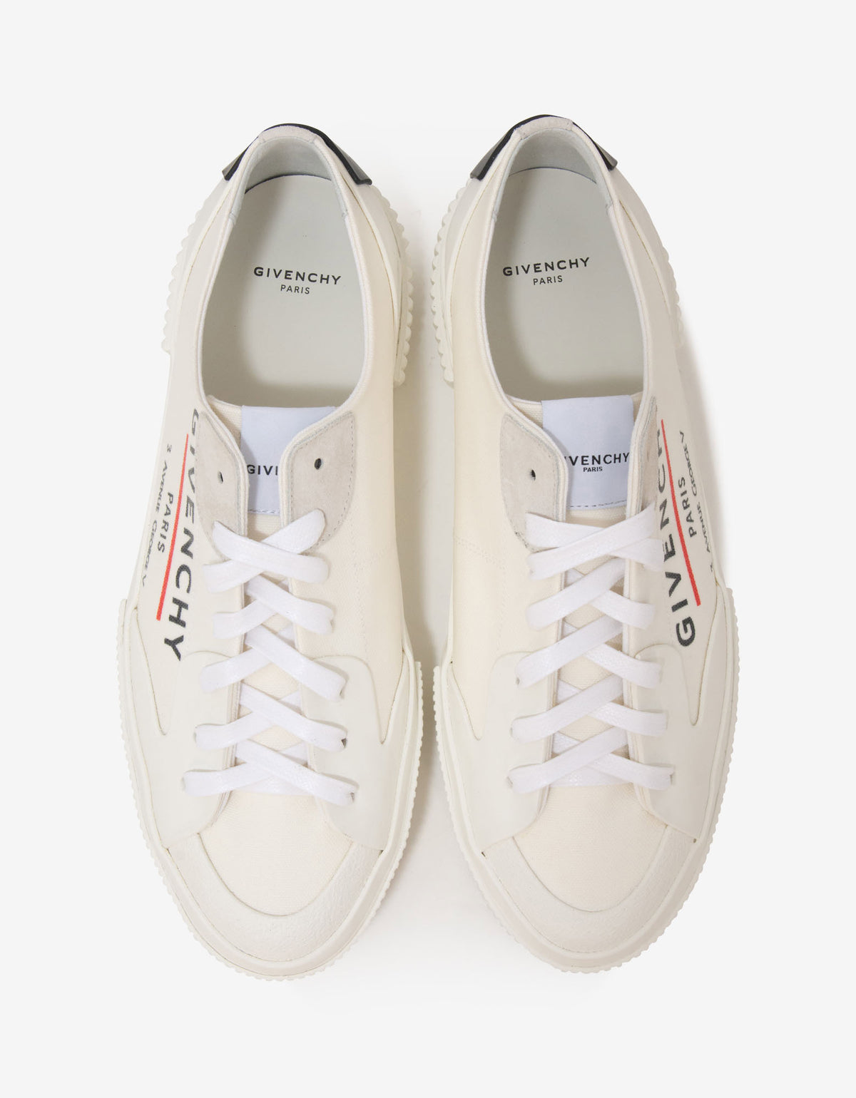 Givenchy White Tennis Light Low Canvas Trainers