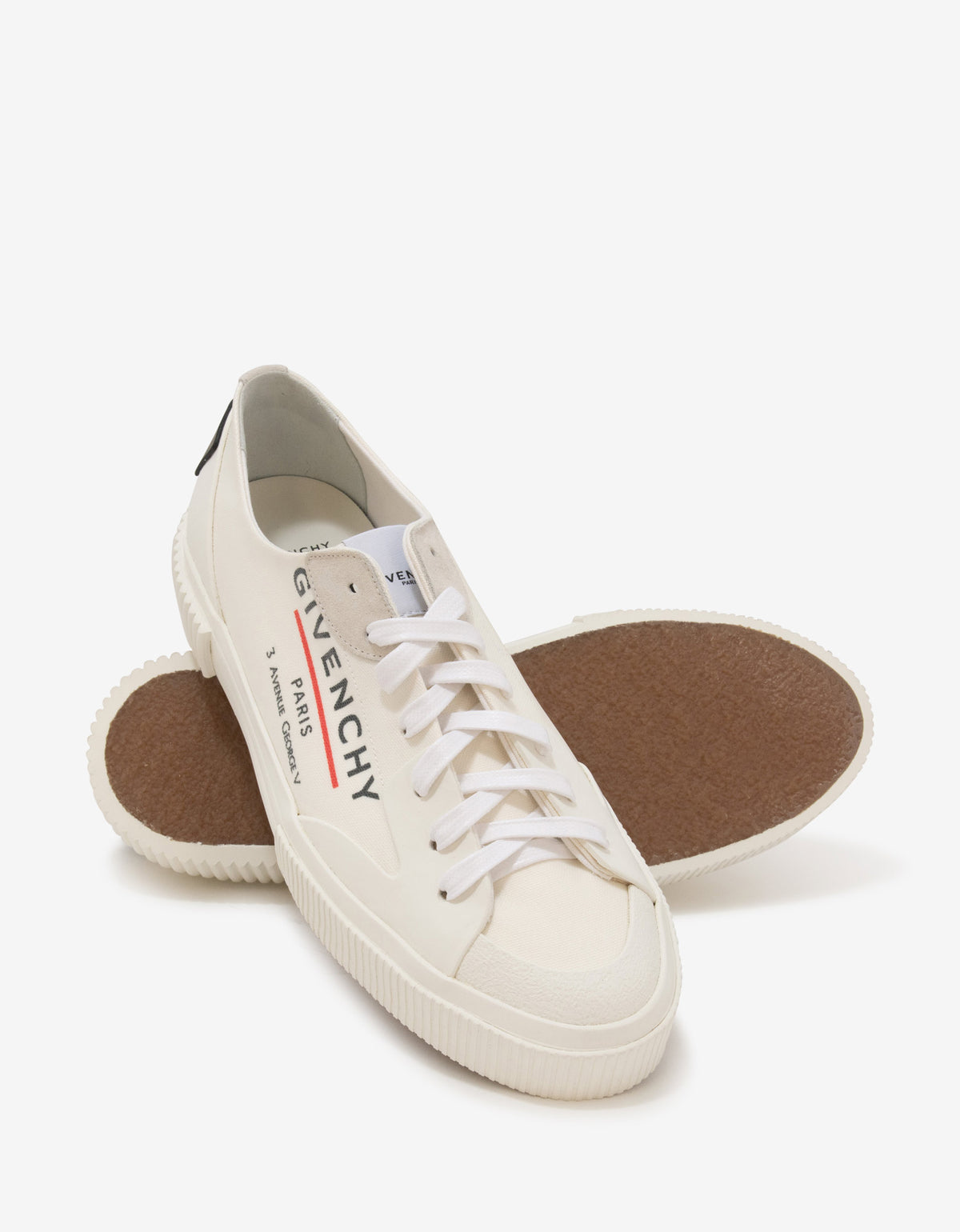 Givenchy White Tennis Light Low Canvas Trainers