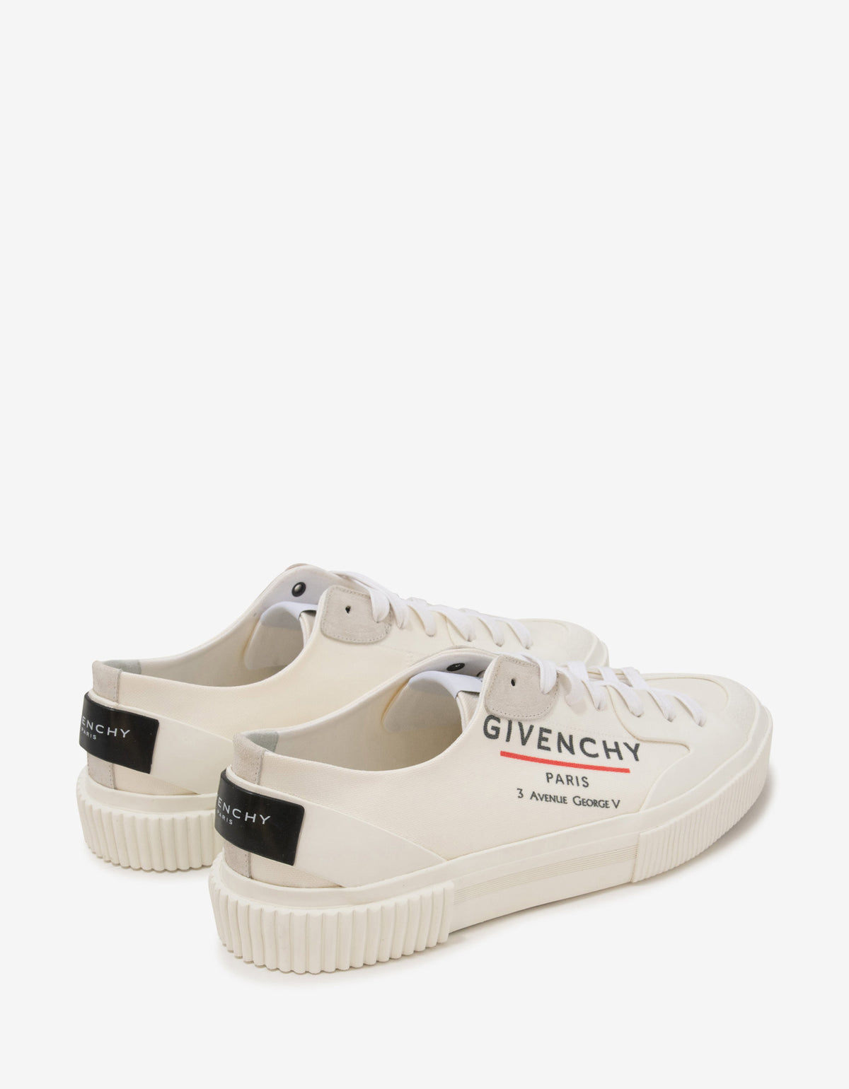 Givenchy White Tennis Light Low Canvas Trainers