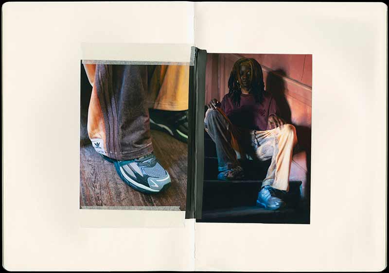 Song For The Mute Adidas SFTM 004. Adistar trainers, velvet trousers, sweatpants