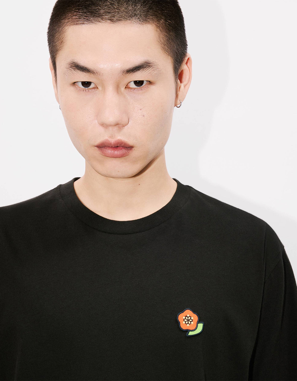 Kenzo Black Pop Embroidered Black T-Shirt