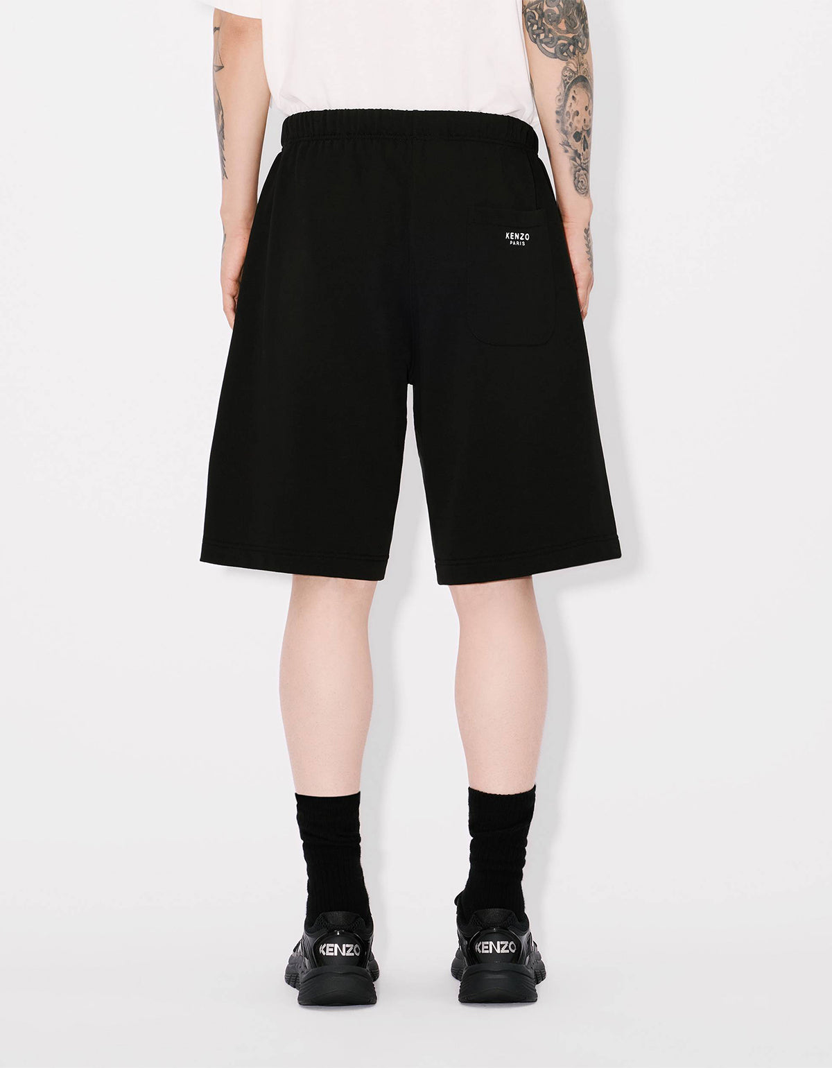 Kenzo Pop Embroidered Black Sweat Shorts