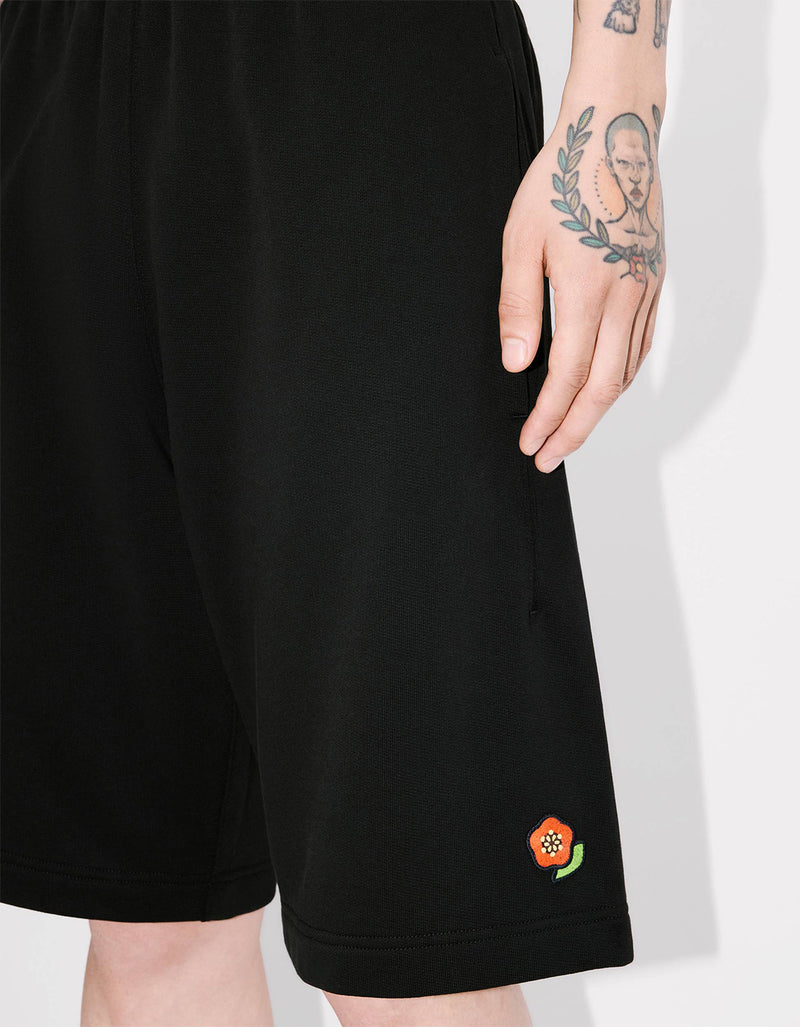 Kenzo Pop Embroidered Black Sweat Shorts