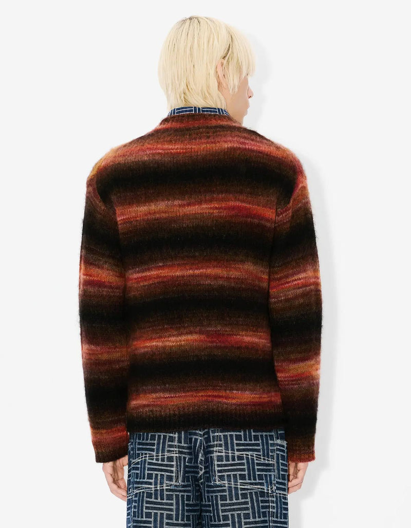 Kenzo Black Embroidered Stripes Sweater