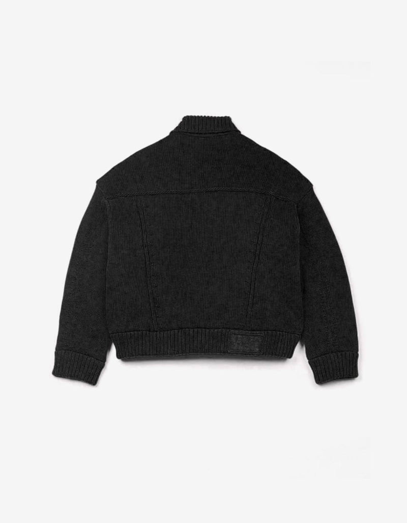 Kenzo Black Knitted Puffer Jacket