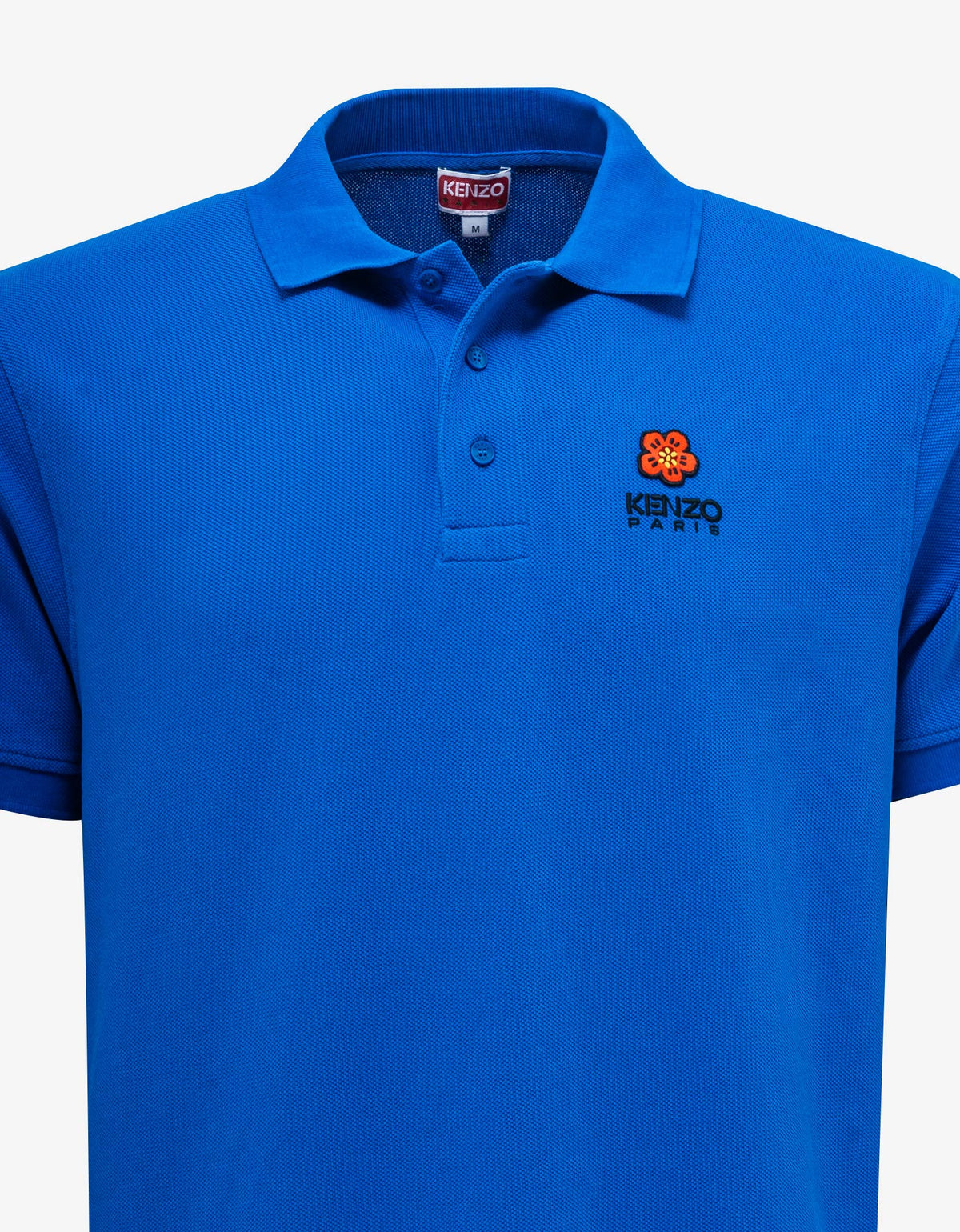 Kenzo Blue 'Boke Flower' Crest Polo T-Shirt