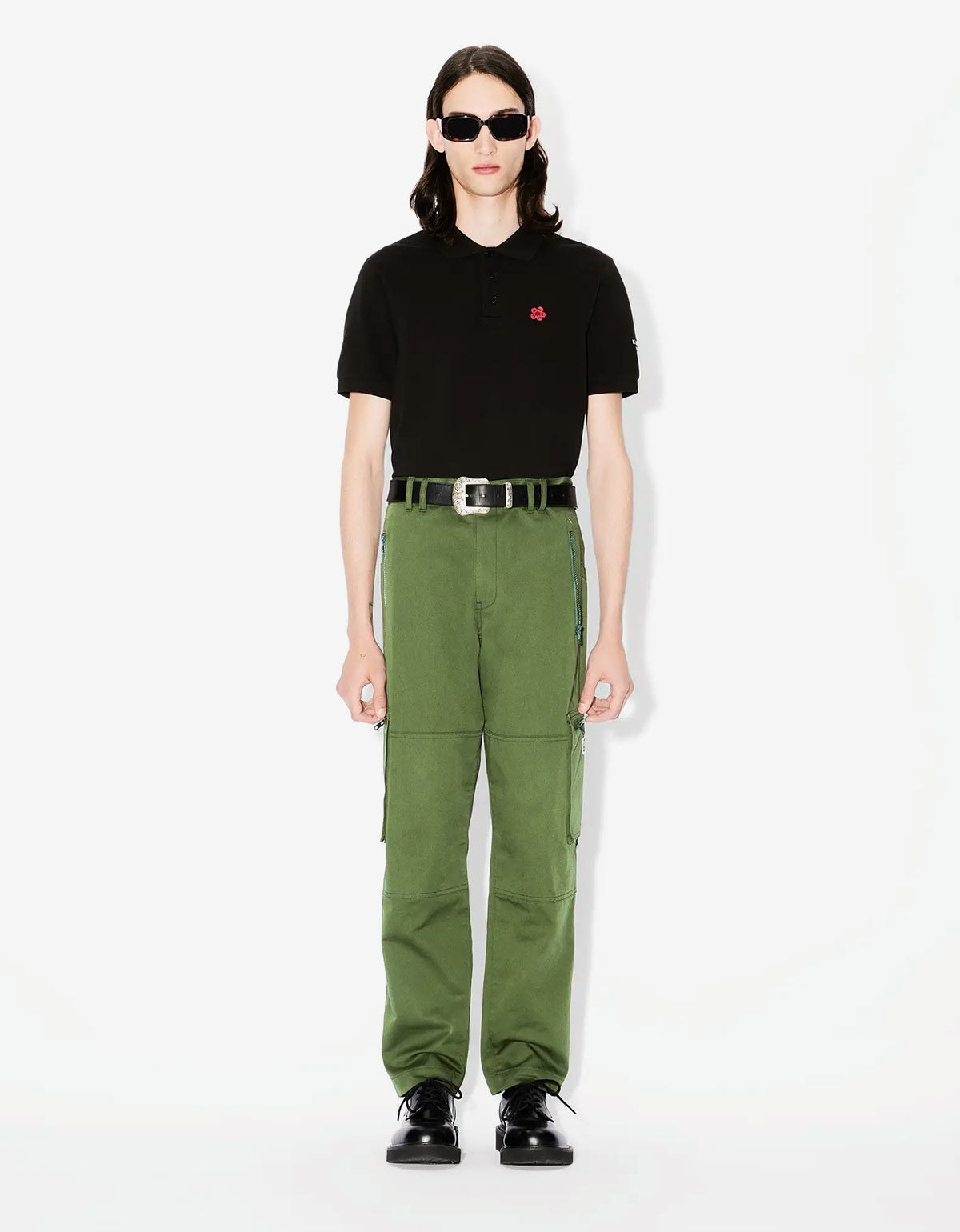 Kenzo Green Cargo Slim Trousers