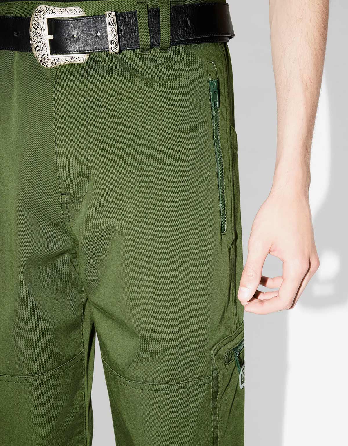 Kenzo Green Cargo Slim Trousers