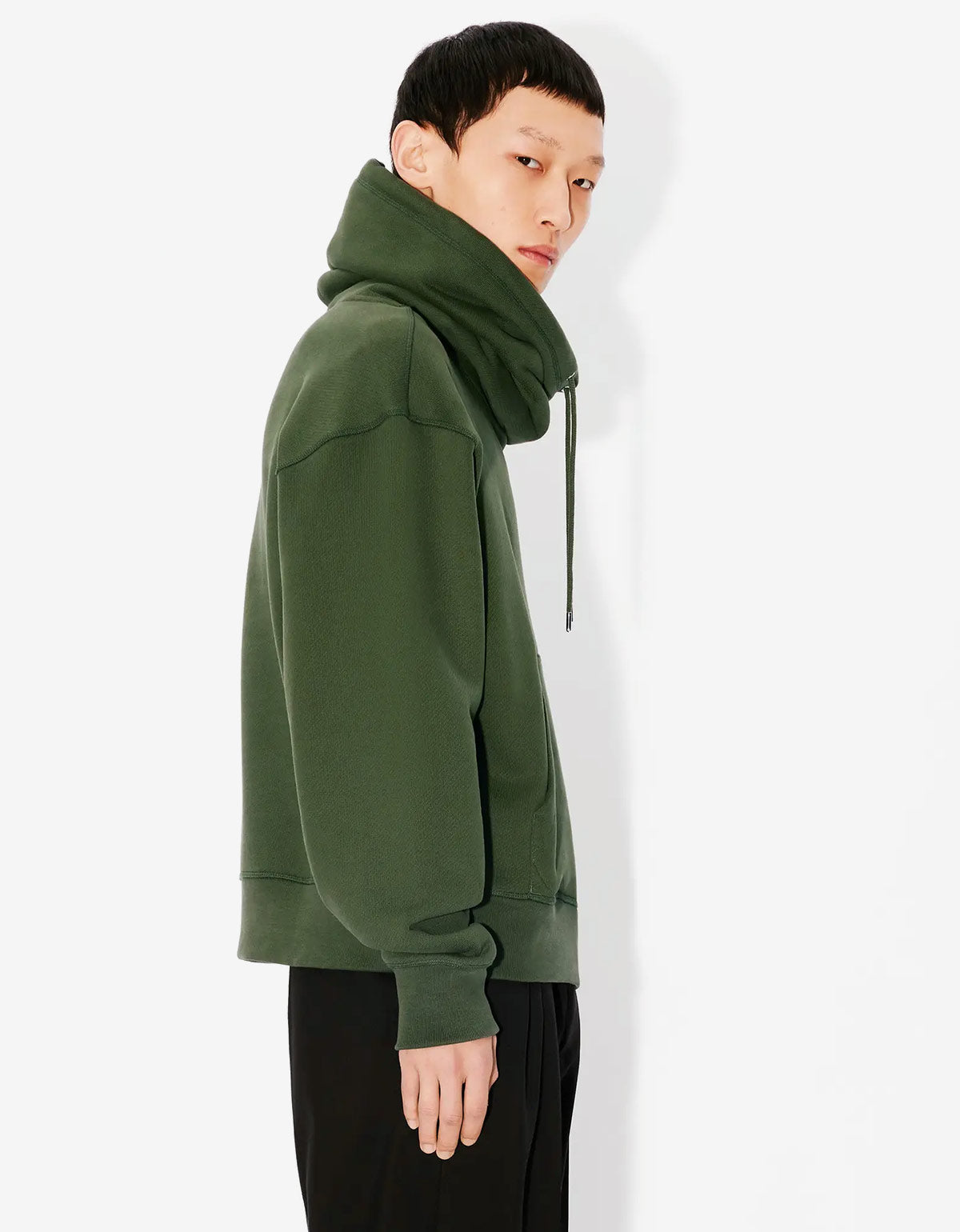 Kenzo Green Kenzo Kube Embroidered Snood Sweatshirt