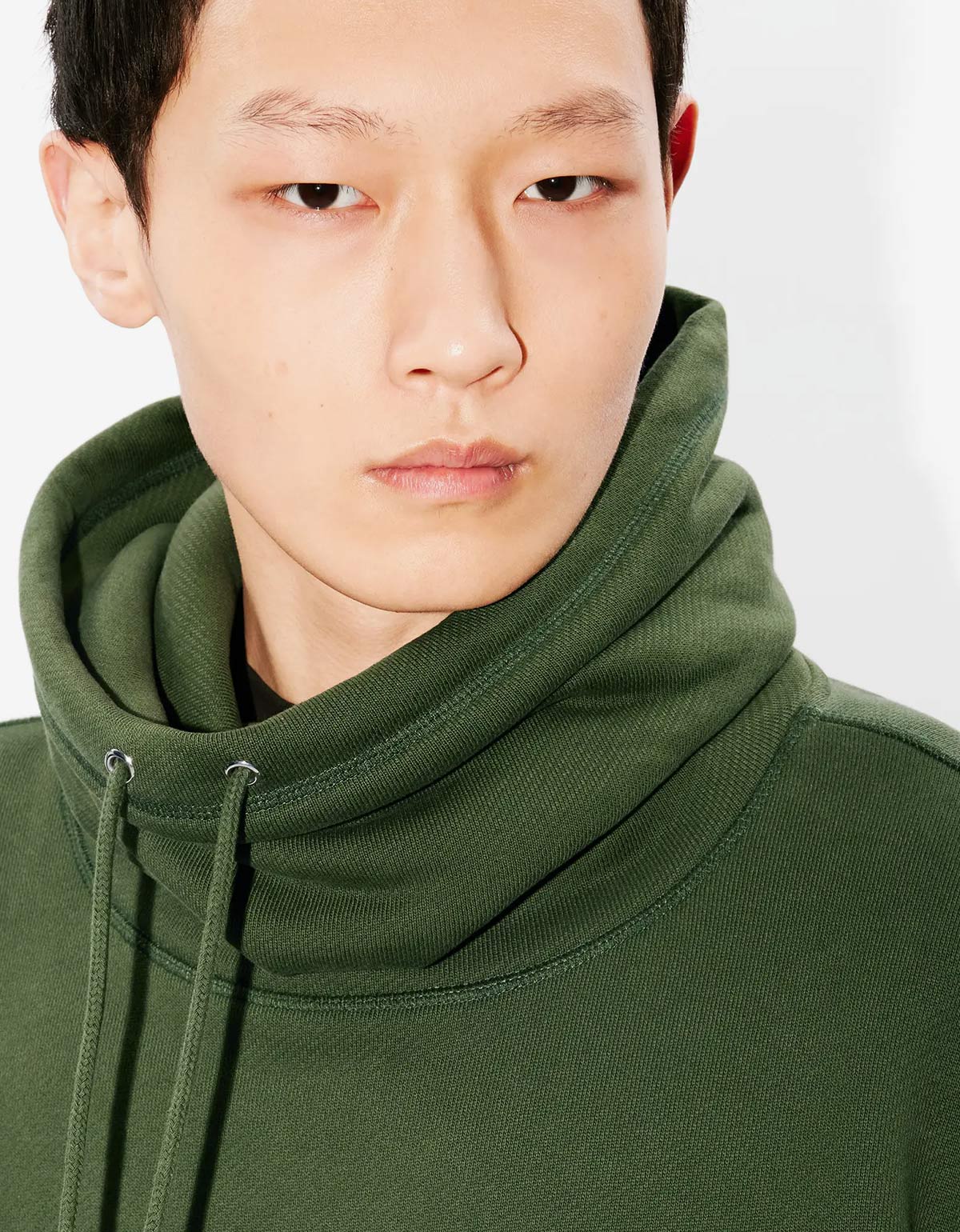 Kenzo Green Kenzo Kube Embroidered Snood Sweatshirt