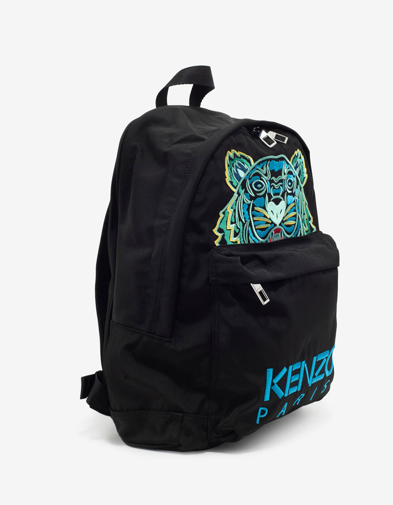 Kenzo Black Tiger Embroidery Backpack