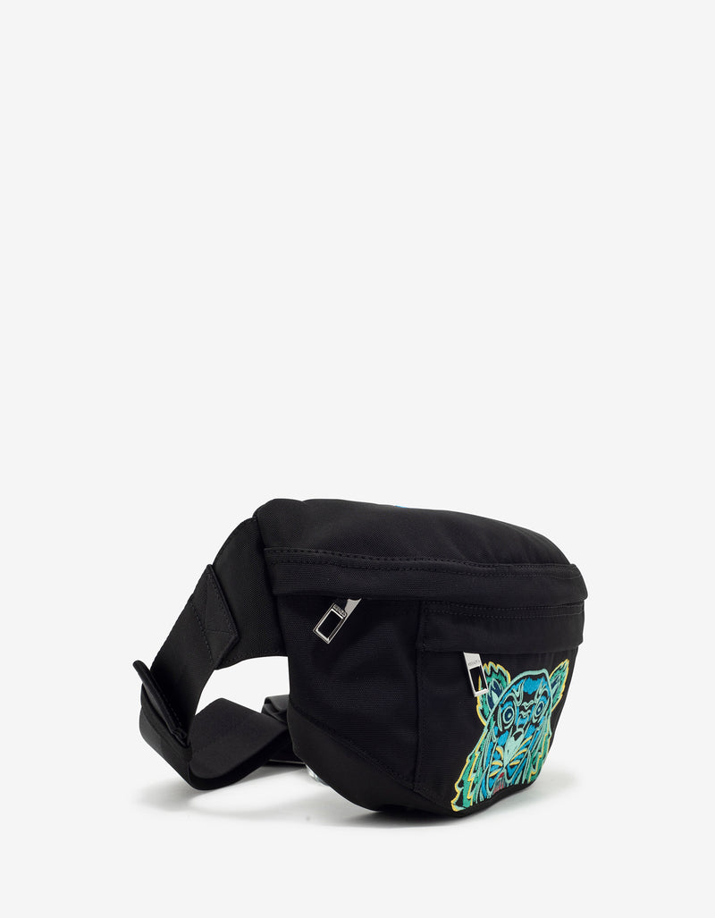 Kenzo Black Tiger Embroidery Waist Bag