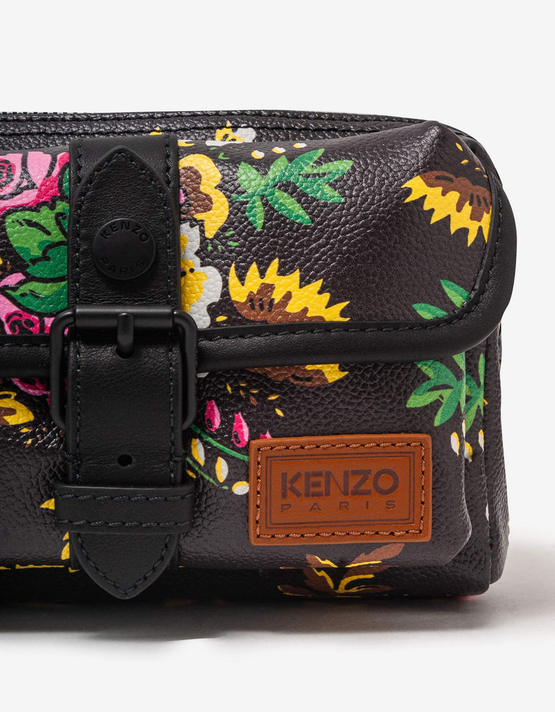 Kenzo Black Pop Bouquet Messenger Shoulder Bag