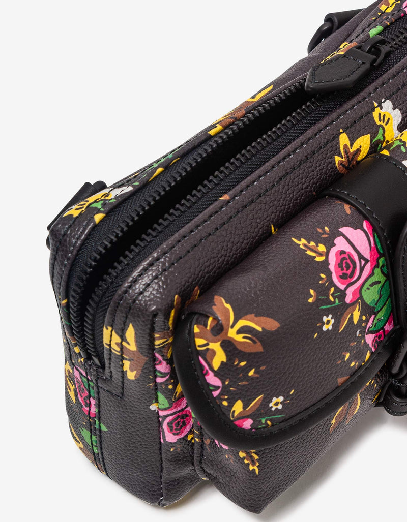 Kenzo Black Pop Bouquet Messenger Shoulder Bag