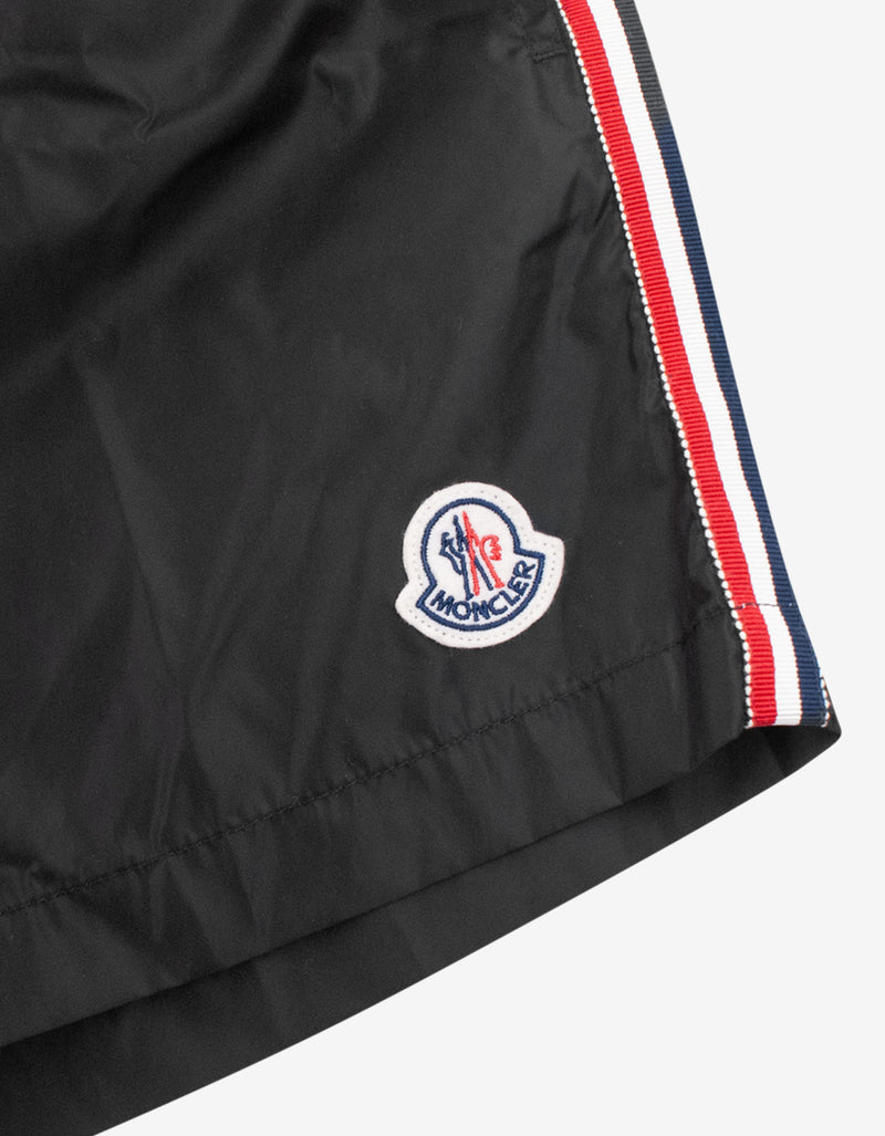 Moncler Black Tricolour Seam Swim Shorts