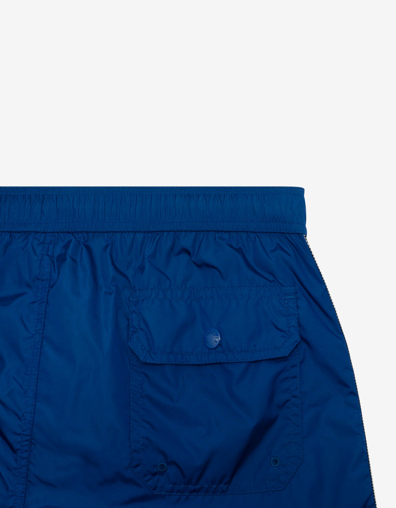 Moncler Blue Tricolour Seam Swim Shorts