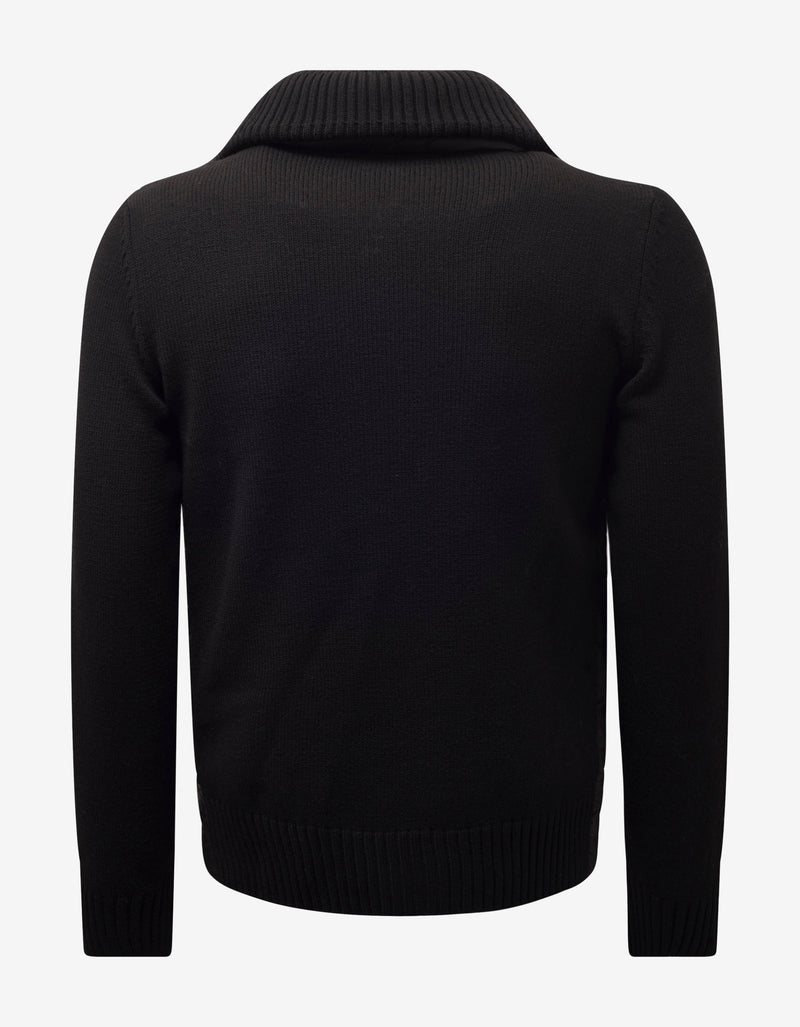 Moncler Grenoble Black Nylon Front Cardigan