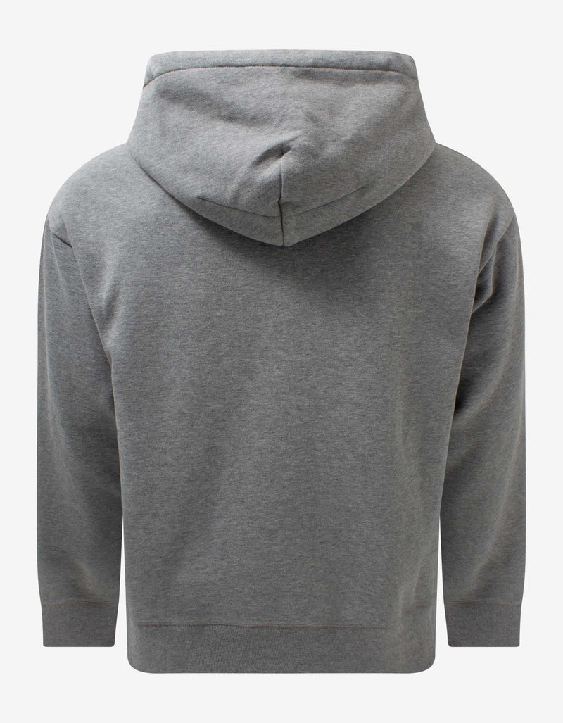 Grey Nylon Logo Hoodie