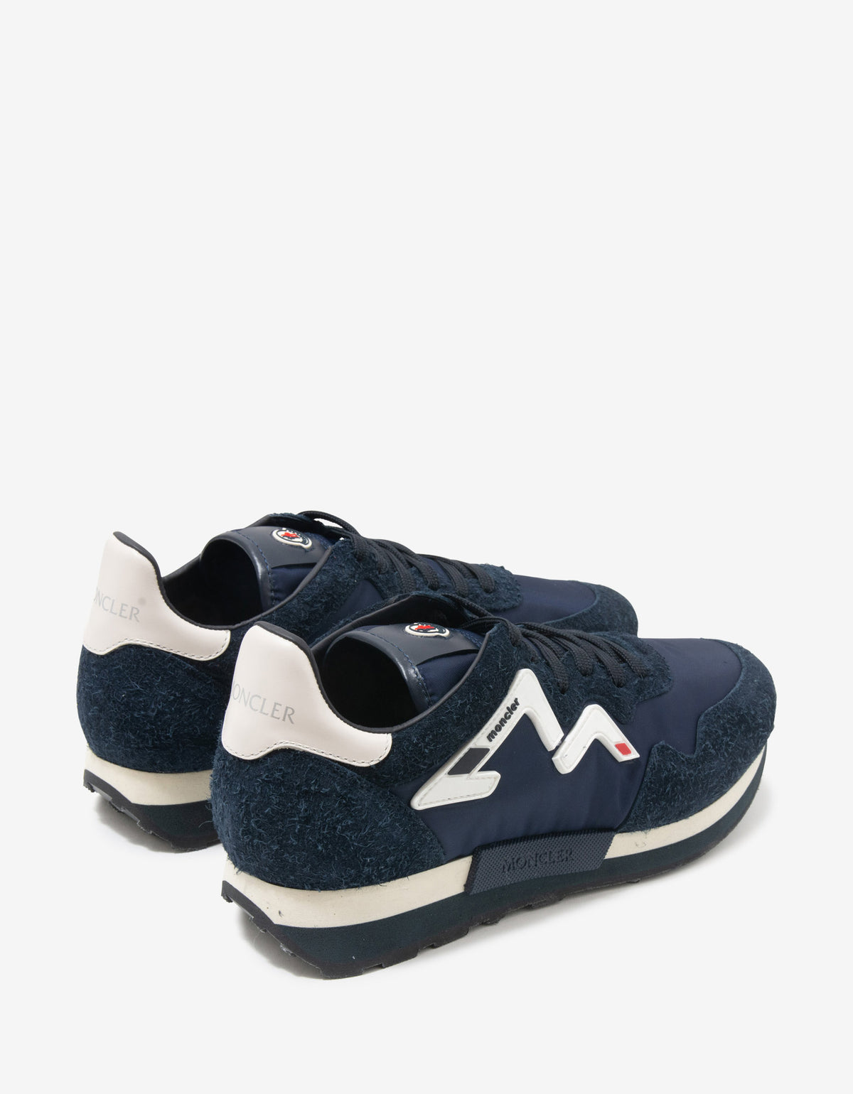 Moncler Herald Navy Blue Suede & Nylon Trainers