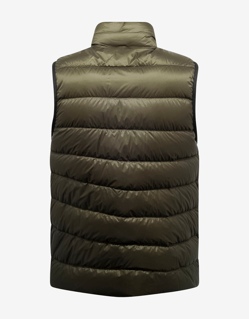 Moncler Iori Khaki Nylon Down Gilet