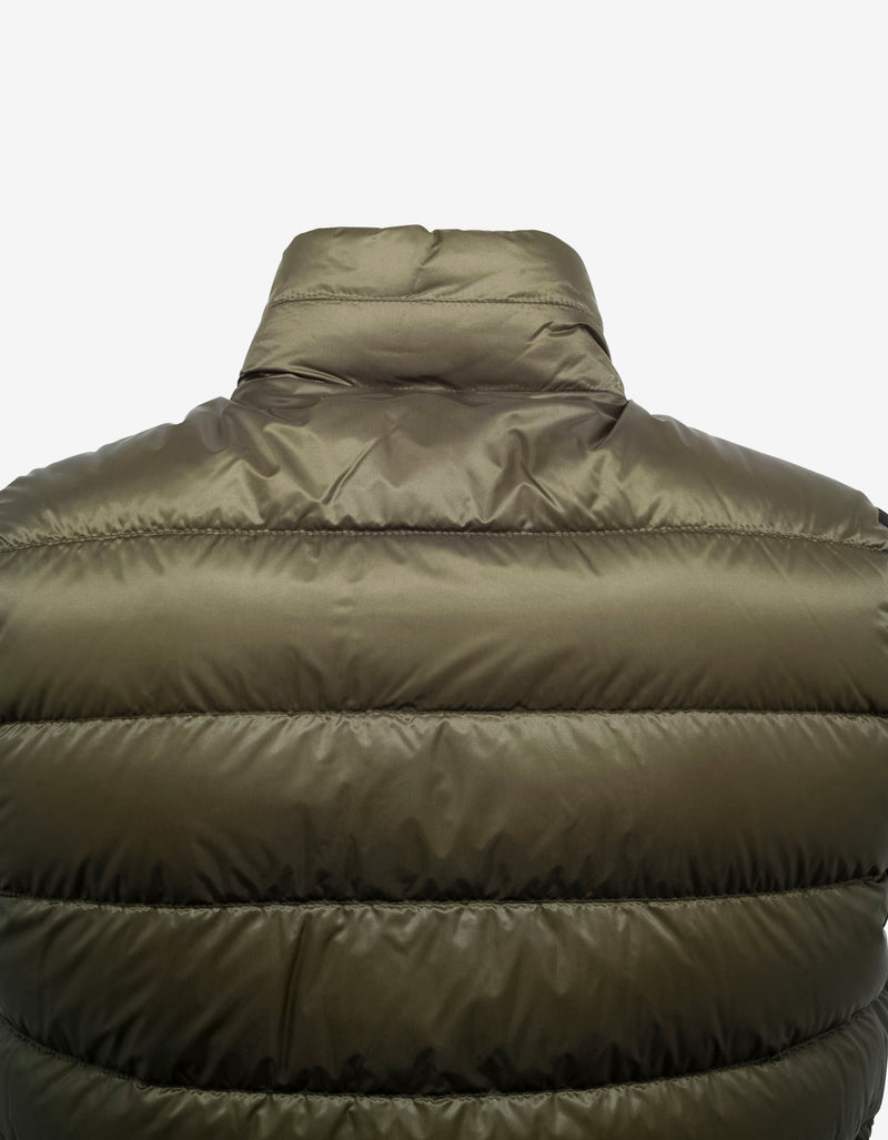 Moncler Iori Khaki Nylon Down Gilet