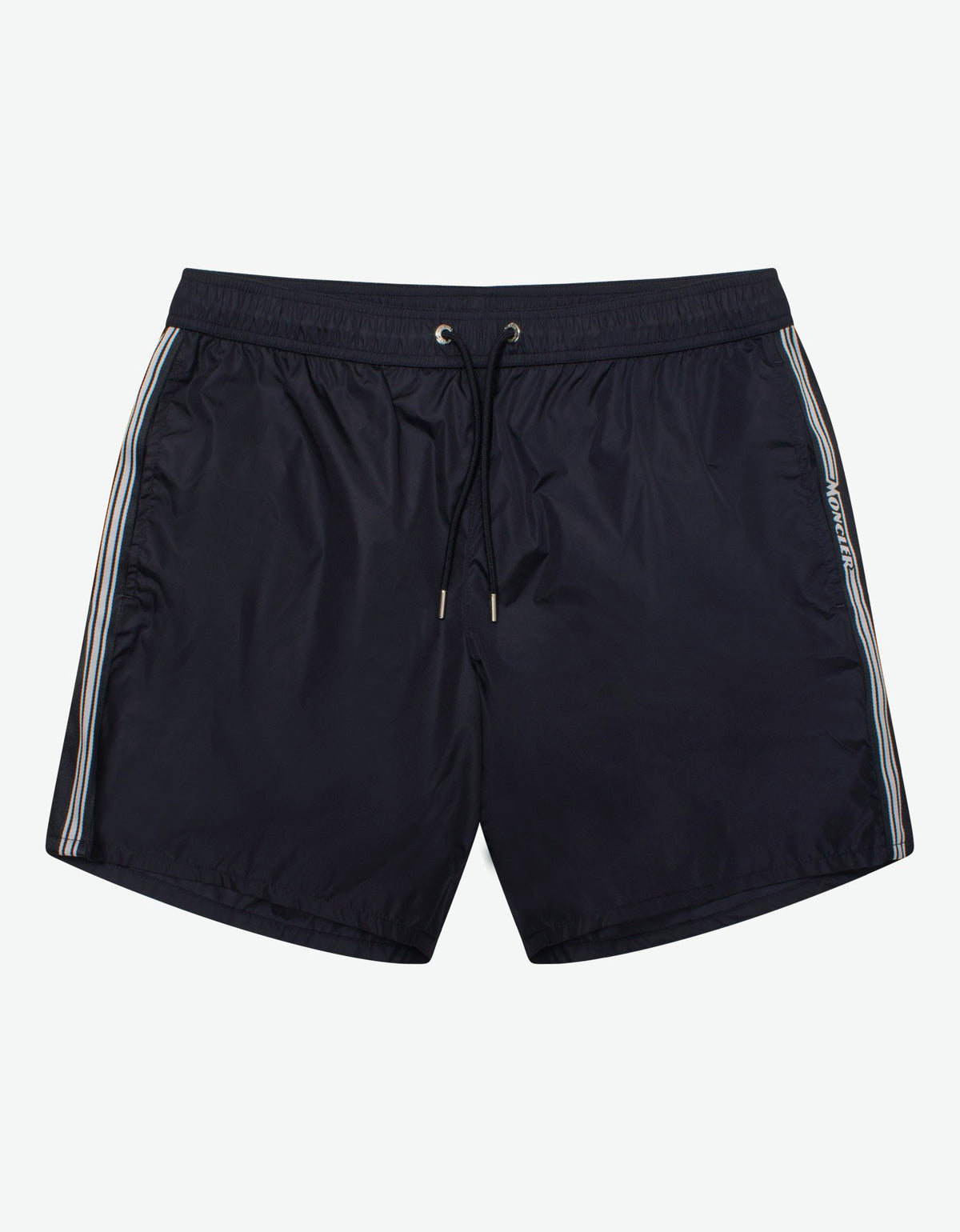 Moncler Navy Blue Logo Band Swim Shorts