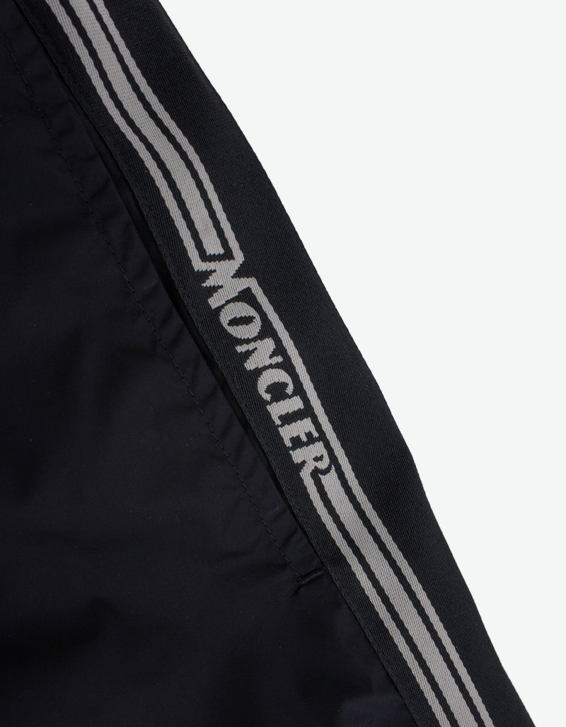 Moncler Navy Blue Logo Band Swim Shorts