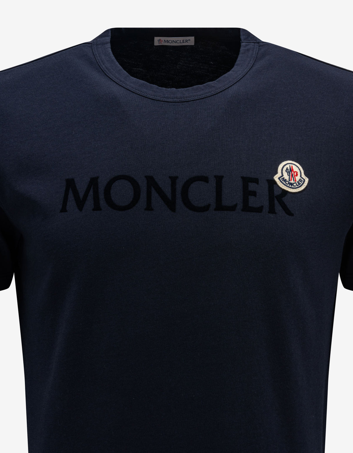 Moncler Navy Blue Logo Lettering T-Shirt