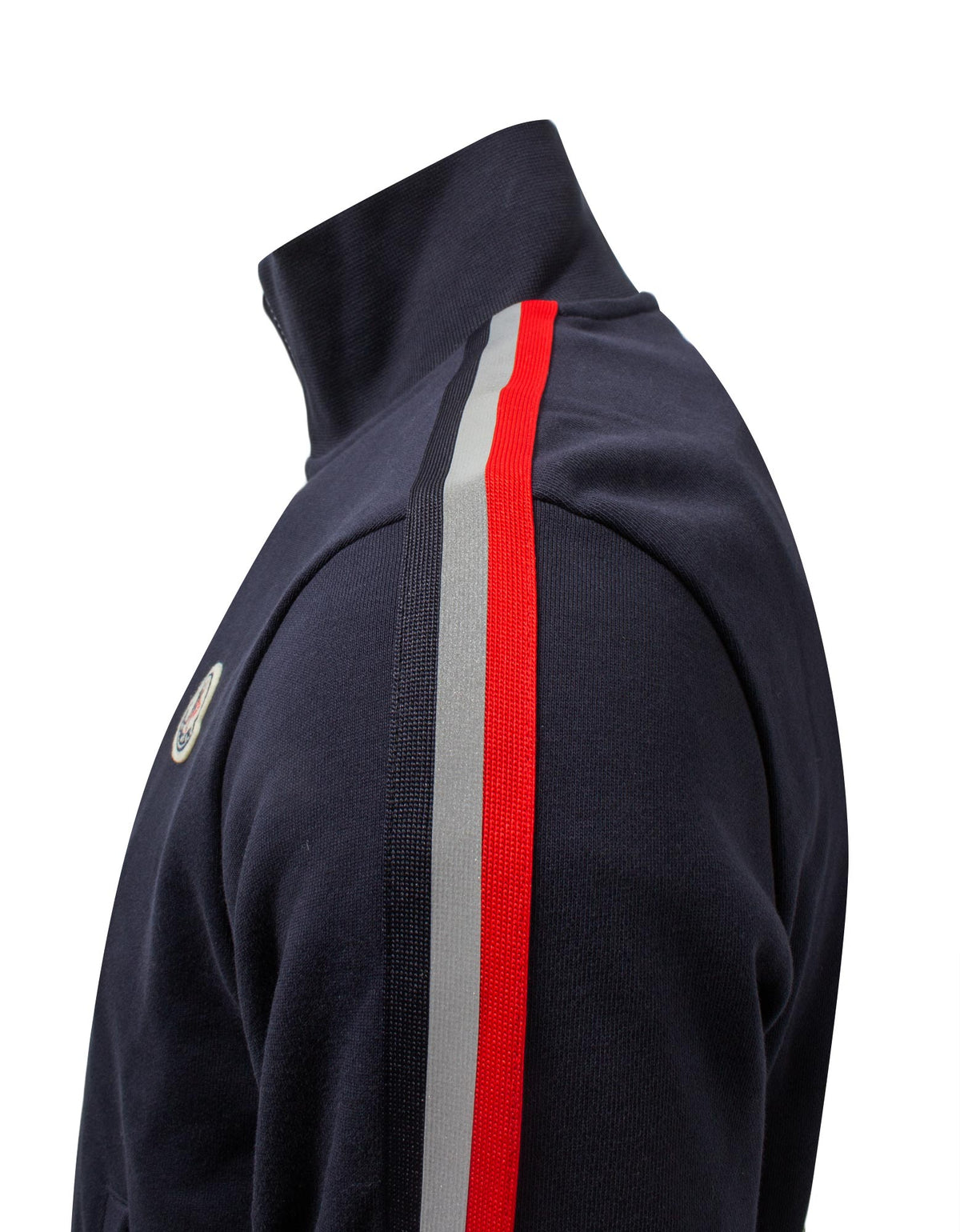 Moncler Navy Blue Tricolour Trim Track Jacket