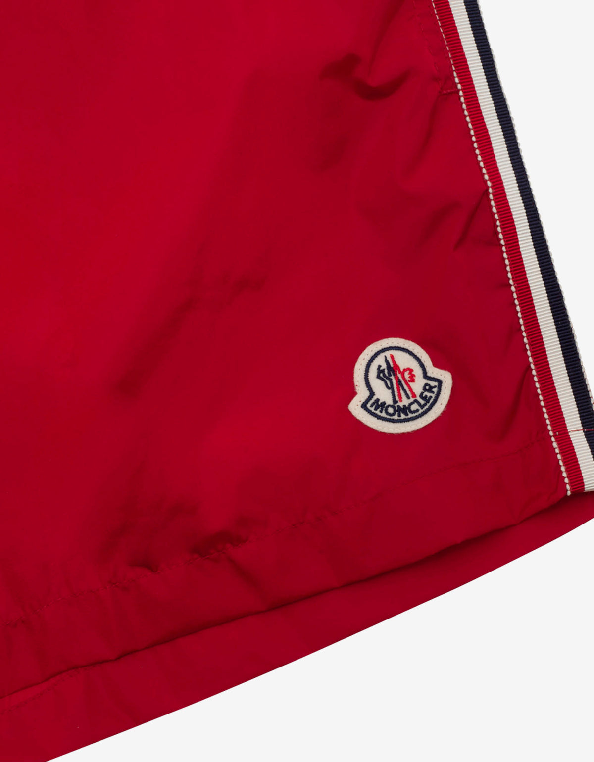 Moncler Red Tricolour Seam Swim Shorts