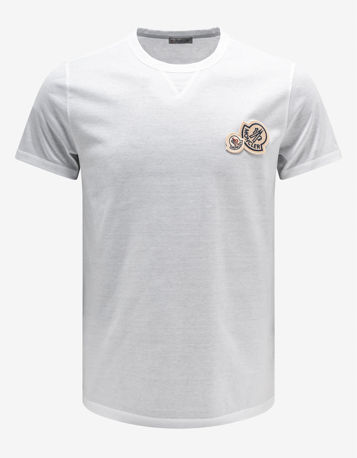 Moncler White Double Logo T-Shirt