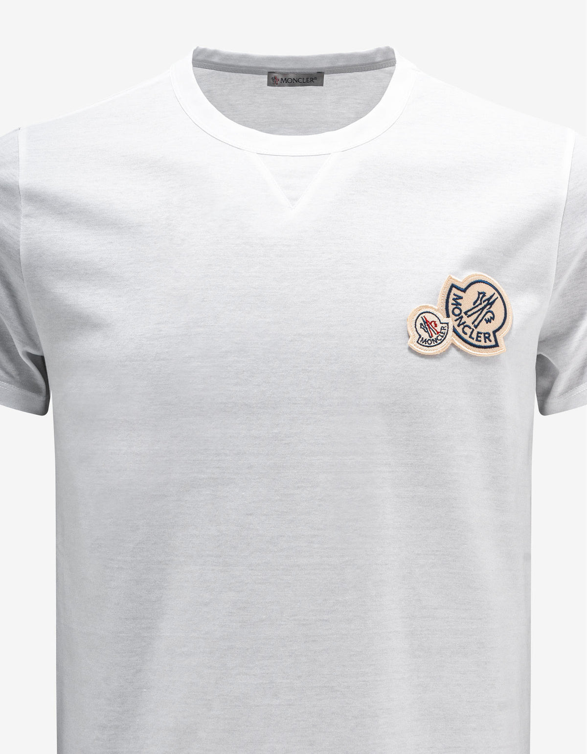 Moncler White Double Logo T-Shirt