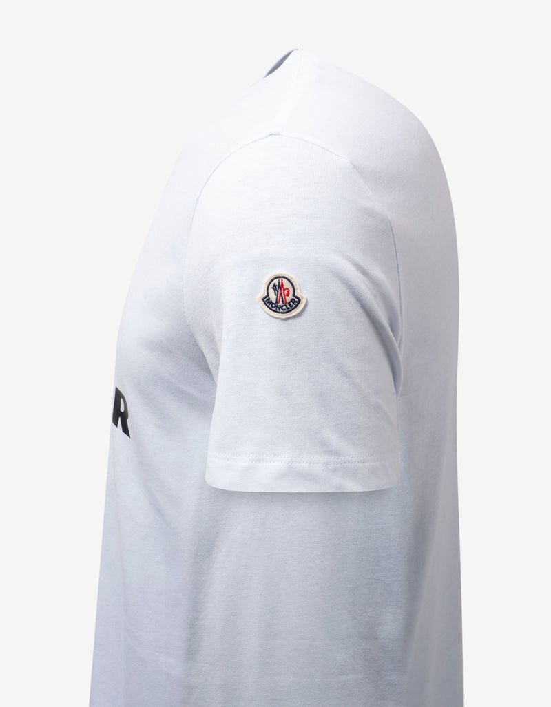 Moncler White Logo Graphic Print T-Shirt