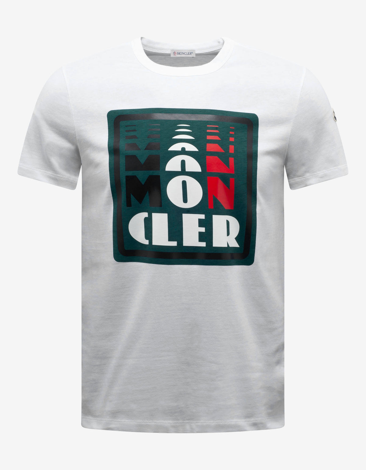 Moncler White Logo Graphic T-Shirt