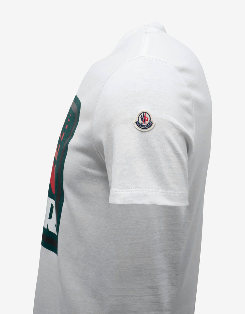 Moncler White Logo Graphic T-Shirt