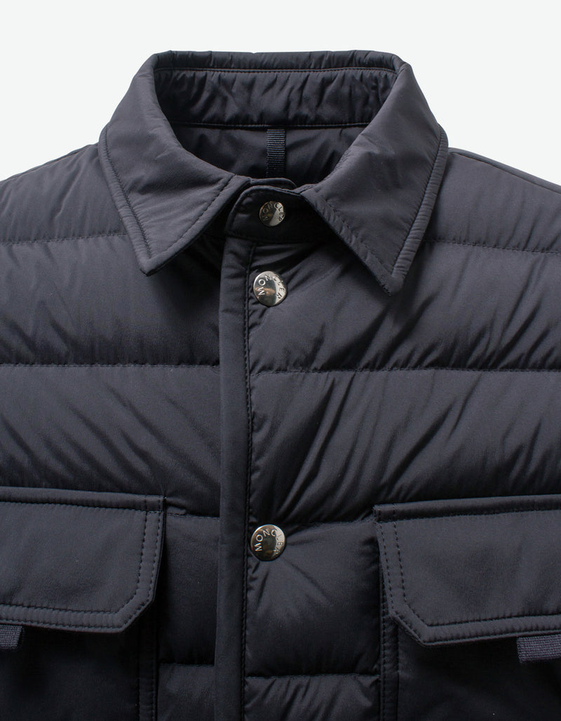 Moncler Zumstein Navy Blue Nylon Down Jacket