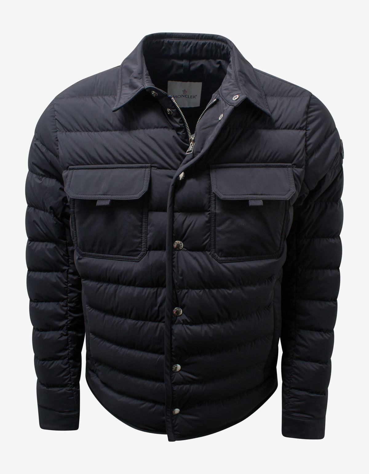 Moncler Zumstein Navy Blue Nylon Down Jacket