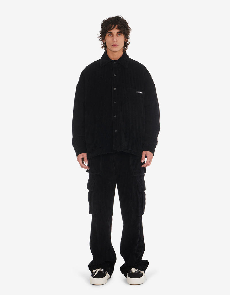 Nahmias Black Corduroy Padded Shirt