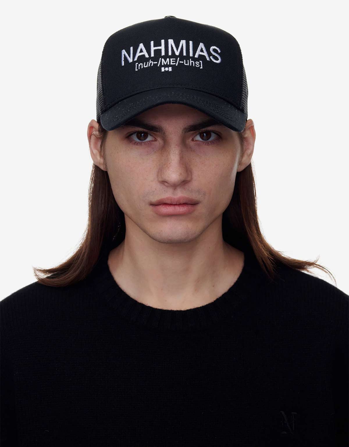 Nahmias Black Pronunciation Trucker Hat