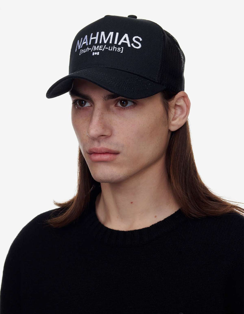 Nahmias Black Pronunciation Trucker Hat